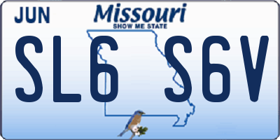 MO license plate SL6S6V