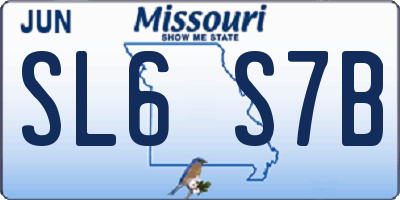 MO license plate SL6S7B