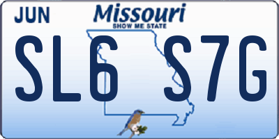 MO license plate SL6S7G