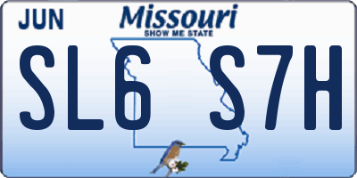 MO license plate SL6S7H