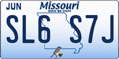MO license plate SL6S7J