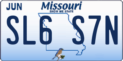 MO license plate SL6S7N