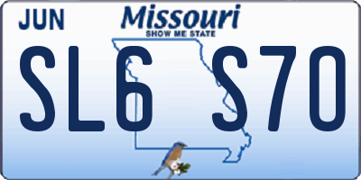 MO license plate SL6S7O