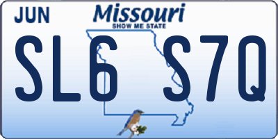 MO license plate SL6S7Q