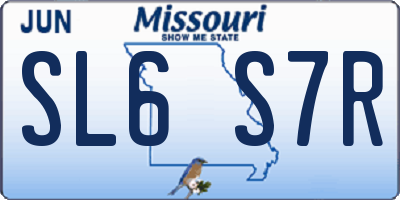MO license plate SL6S7R