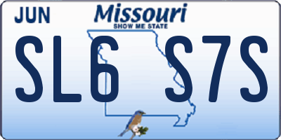 MO license plate SL6S7S