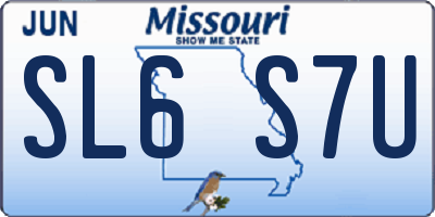 MO license plate SL6S7U
