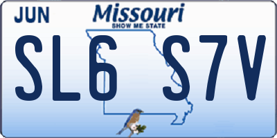 MO license plate SL6S7V