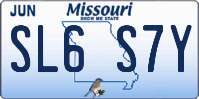 MO license plate SL6S7Y