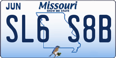 MO license plate SL6S8B