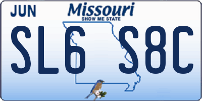MO license plate SL6S8C
