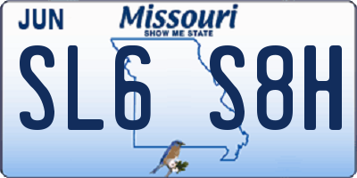 MO license plate SL6S8H