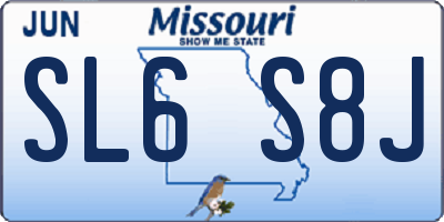 MO license plate SL6S8J