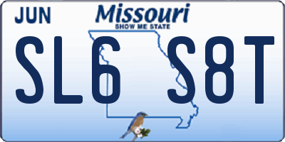 MO license plate SL6S8T