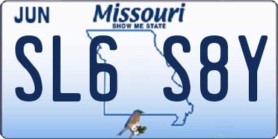 MO license plate SL6S8Y