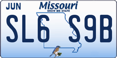 MO license plate SL6S9B