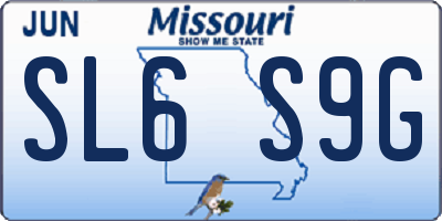 MO license plate SL6S9G