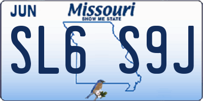MO license plate SL6S9J