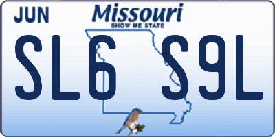 MO license plate SL6S9L