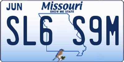 MO license plate SL6S9M