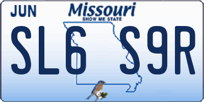MO license plate SL6S9R