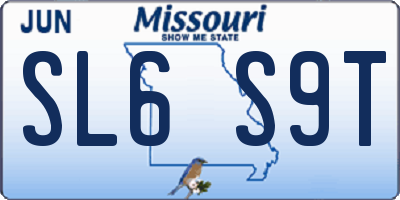 MO license plate SL6S9T
