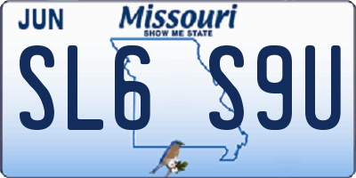 MO license plate SL6S9U