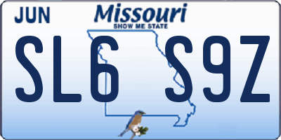 MO license plate SL6S9Z