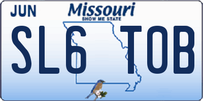 MO license plate SL6T0B
