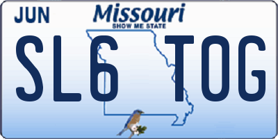 MO license plate SL6T0G