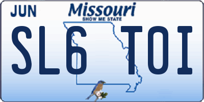 MO license plate SL6T0I