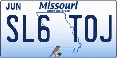 MO license plate SL6T0J