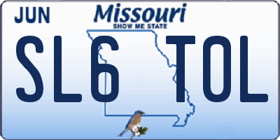 MO license plate SL6T0L