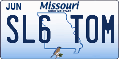 MO license plate SL6T0M
