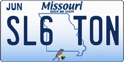 MO license plate SL6T0N
