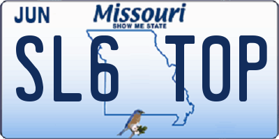 MO license plate SL6T0P