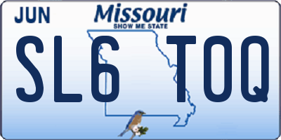 MO license plate SL6T0Q