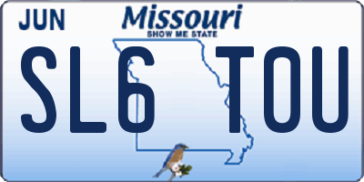 MO license plate SL6T0U