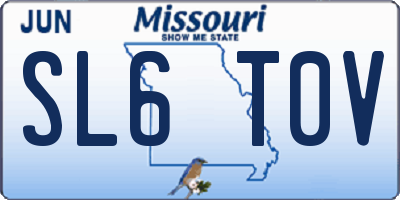 MO license plate SL6T0V