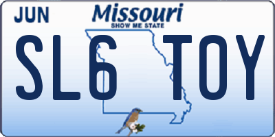 MO license plate SL6T0Y