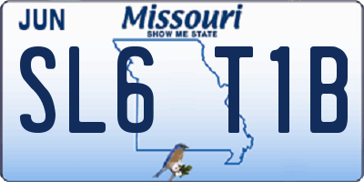 MO license plate SL6T1B