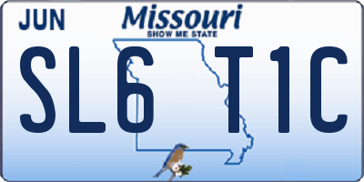 MO license plate SL6T1C