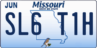 MO license plate SL6T1H