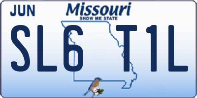 MO license plate SL6T1L