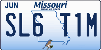 MO license plate SL6T1M