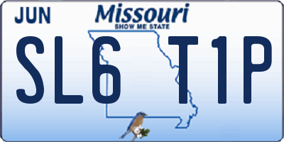 MO license plate SL6T1P