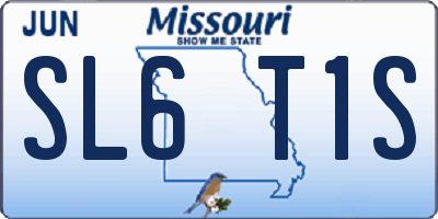 MO license plate SL6T1S