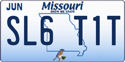 MO license plate SL6T1T