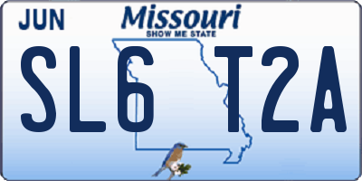 MO license plate SL6T2A