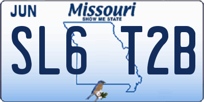 MO license plate SL6T2B